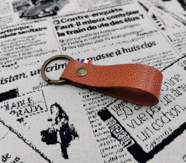 Porte clef homme en cuir fabrication française