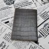 Portefeuille Virginia croco chocolat-marron tabac 4 portefeuille homme en cuir made in France