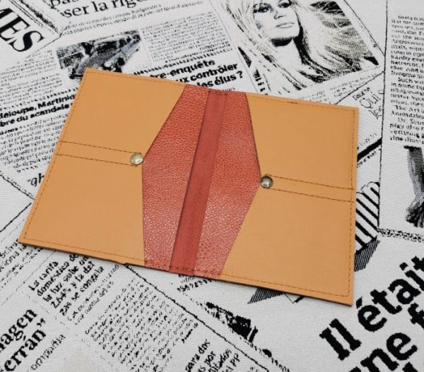 Portefeuille Virginia rouille-caramel 2 portefeuille homme en cuir made in France