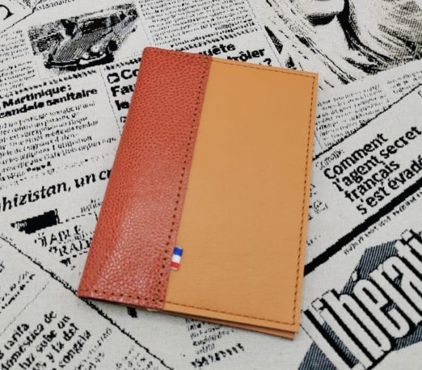 Portefeuille Virginia rouille-caramel 3 portefeuille homme en cuir made in France