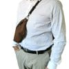 sac banane en cuir homme