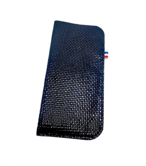 etui à lunettes Esther femme bleu grain etui lunettes cuir femme les petits noeuds de Lucie