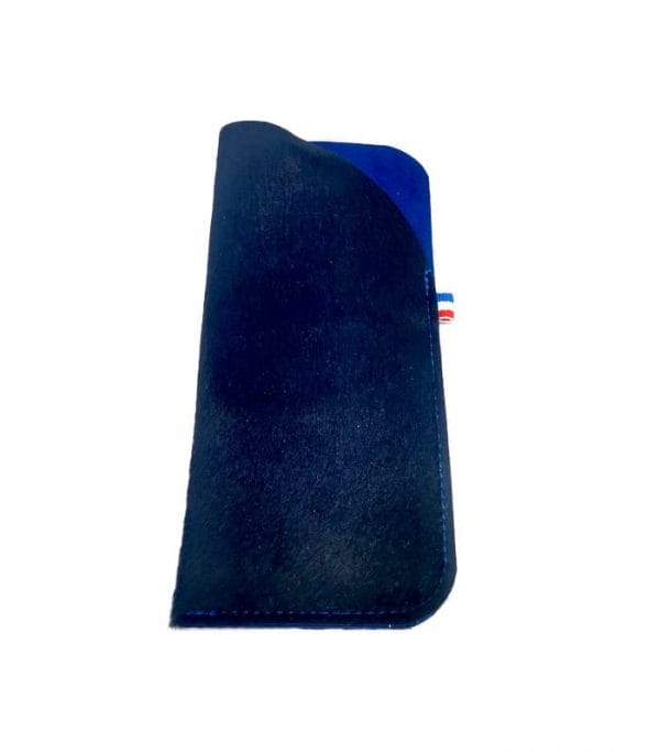 etui à lunettes Esther femme bleu poney etui lunettes cuir femme les petits noeuds de Lucie
