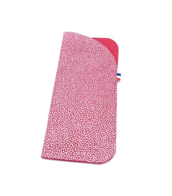 etui à lunettes Esther femme rose abstrait etui lunettes cuir femme les petits noeuds de Lucie