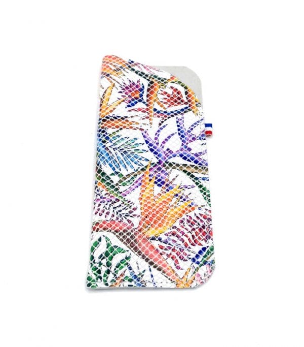etui à lunettes Esther femme tropical etui lunettes cuir femme les petits noeuds de Lucie