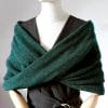 etole cérémonie mariage chauffe épaules maille verte