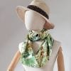 foulard soie vert