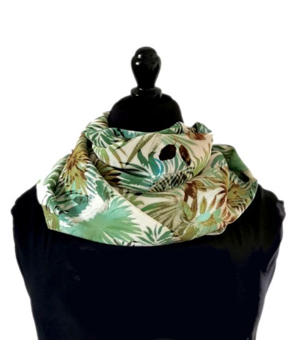 foulard en soie fougere