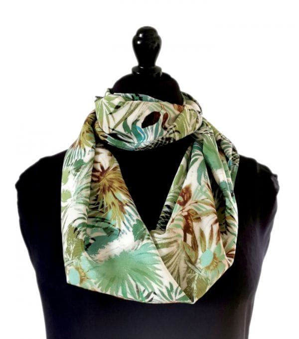 foulard en soie fougere