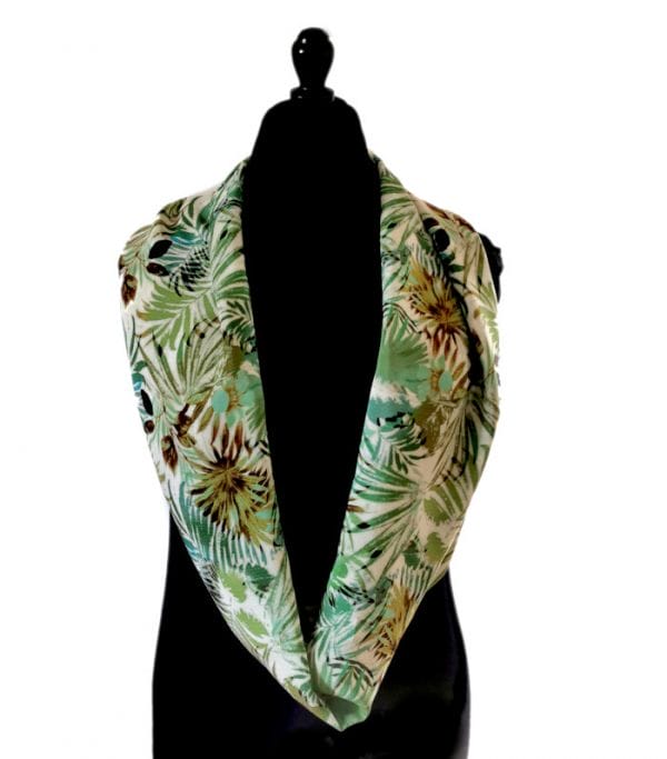 foulard en soie fougere