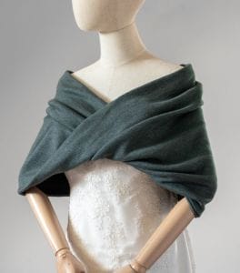 etole mariage chauffe épaules maille coton vert