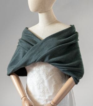 chauffe epaules maille coton verte 3 etole mariage chauffe épaules maille coton vert