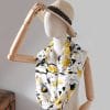 003 foulard soie ERMSP clin oeil - 3 foulard en soie jaune et blanc