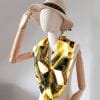 foulard en soie jaune made in France