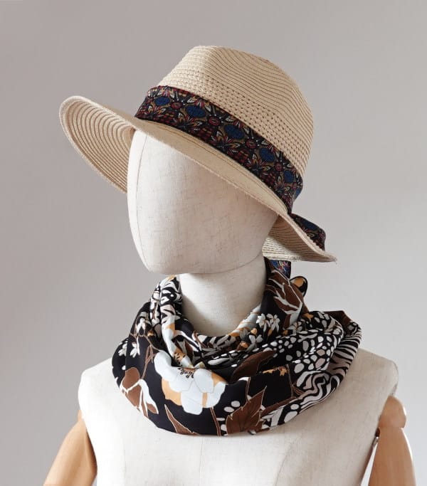103 foulard soie ERMSHC jardin japonisant - 1 foulard en soie femme japon