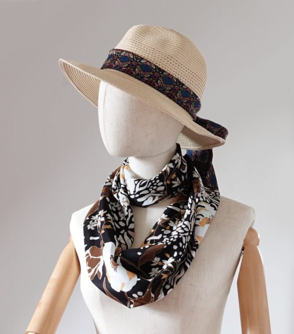 103 foulard soie ERMSHC jardin japonisant - 3 foulard en soie femme japon