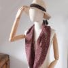 foulard soie femme rouge et noir