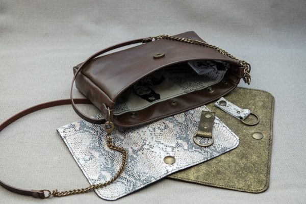 sac cuir à rabat interchangeable made in France