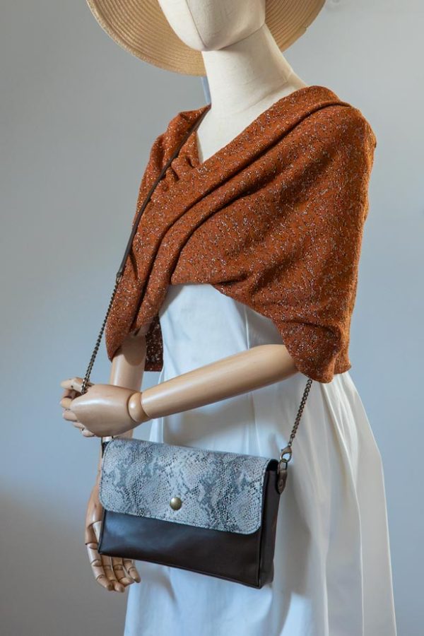 sac cuir à rabat interchangeable fabrication française sur mesure