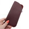 etui à lunettes Esther femme grainé bordeaux etui a lunettes cuir