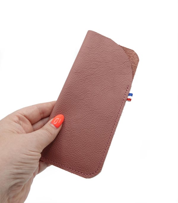 etui à lunettes Esther femme vieux rose etui a lunettes cuir