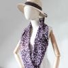 foulard soie et sequins violet