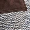sac cabas laine et cuir marron chocolat