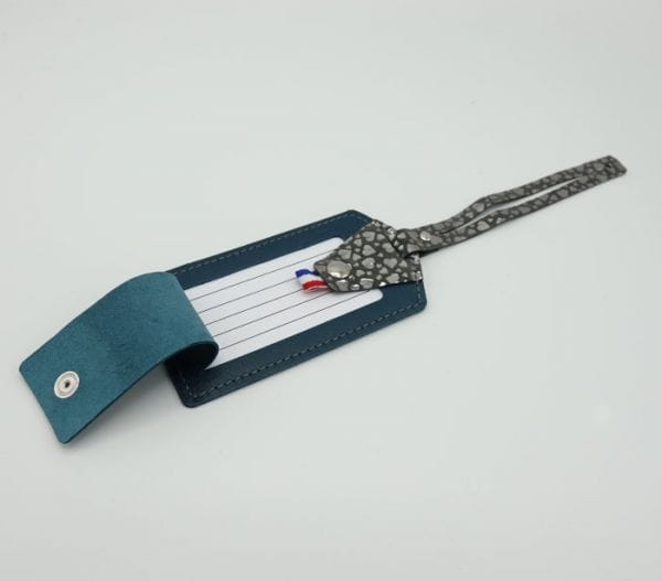 etiquette bagage en cuir