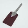 etiquette bagage bordeaux foncé-gris etiquette bagage en cuir