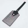 etiquette bagage gris parme bulle-noir etiquette bagage en cuir