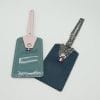 etiquette bagage en cuir