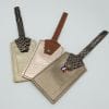 etiquette bagage en cuir
