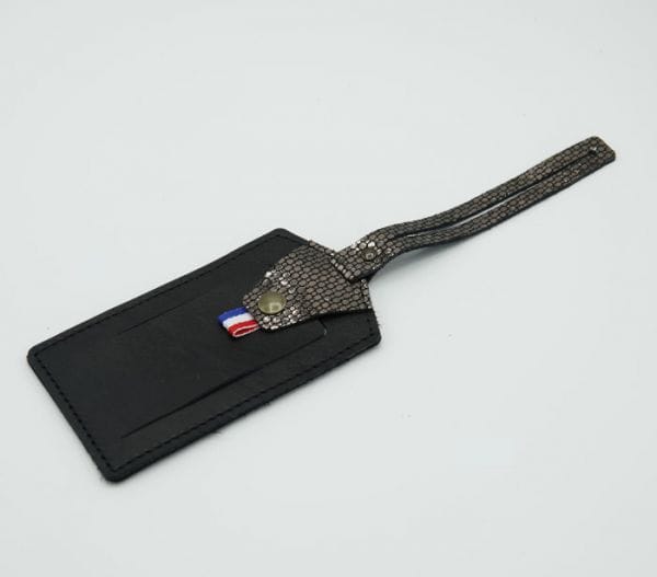 etiquette bagage en cuir