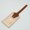 etiquette bagage en cuir