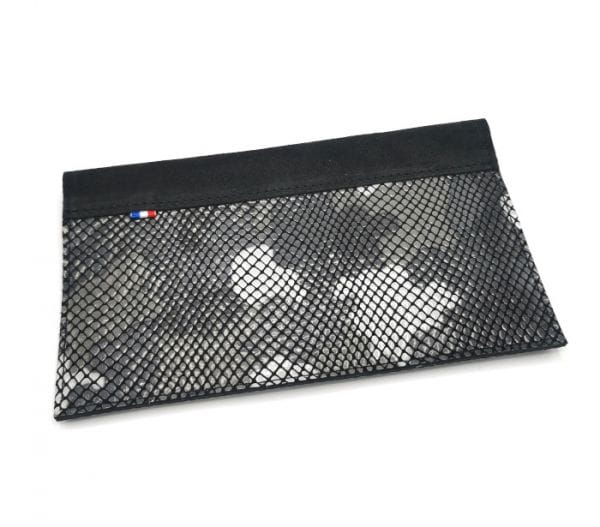 etui à chéquier vertical en cuir