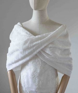 etole mariage maille vagues blanc cassé1 etole de mariage mi-saison