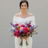 Chauffe épaules mariage HIVER en maille épaisse blanc cassé