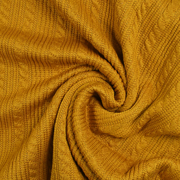 maille torsadée moutarde etole mariage moutade