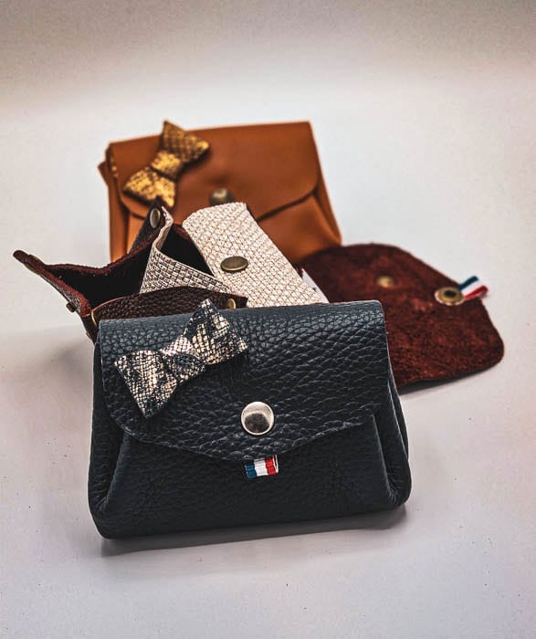 porte monnaie en cuir féminin fabriqué en France