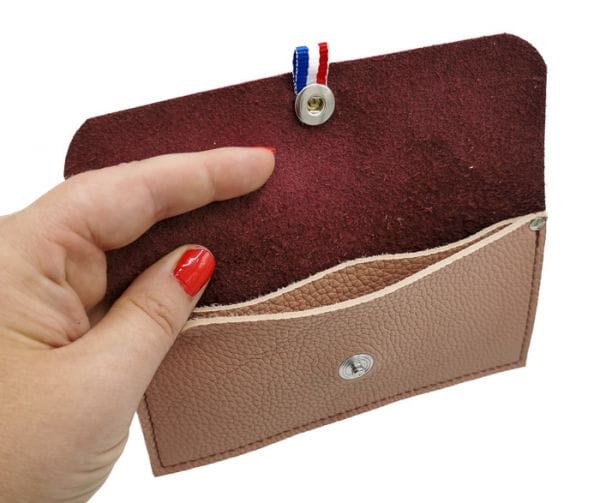 pochette porte monnaie en cuir