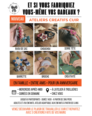 Atelier créatif cuir Nord de Nantes
